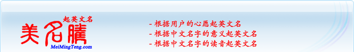 根據(jù)用戶的心愿起英文名；根據(jù)中文名字的意義起英文名；根據(jù)中文名字的讀音起英文名